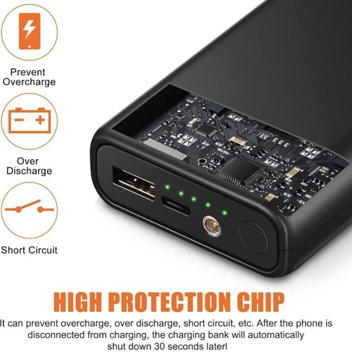 20000mAh Power Bank 5V Heated Vest Jacket DC 7.4V Portable Charger Battery Black - 第 5/7 張圖片