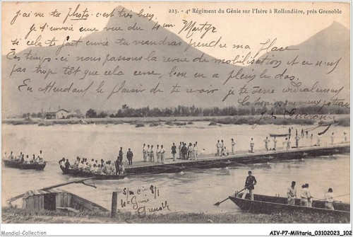 Aivp7-0687 - Militaria - 4th Regiment of Engineers on the Isere at Rollandiere - 第 1/2 張圖片