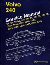 1983-1993 Volvo 240 DL GL Turbo SE Repair Service Workshop Shop Manual Book L293