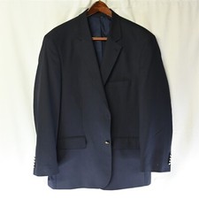 GS 48L Navy Blue Perfect Fit Gold Button Sport Coat Blazer Suit Jacket
