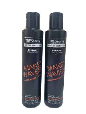 Lot of 2 TRESemme Runway Collection Make Waves Hi-Def Curls Creation Hairspray