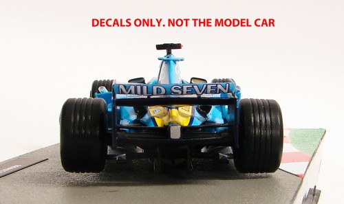DECALS for Jarno Trulli RENAULT R24 2004 1:43 Formula 1 Collection - Picture 7 of 7
