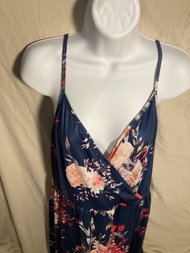 ININ Fashion Women's XXL V-Neck Casual Dress Backless Floral Split Maxi - Picture 13 of 21
