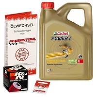 Honda Cb 900 F Hornet (SC48) 02-06, Castrol 10W40 ÖL + K&N Racing ÖLfilter Set