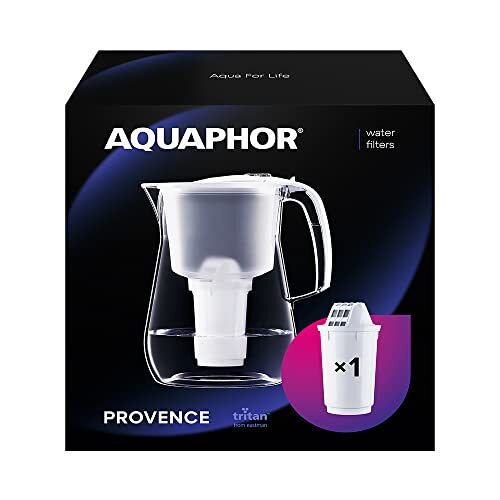 AQUAPHOR Provence bianco con 1 cartuccia A5 – Filtro acqua Premium (g6B)