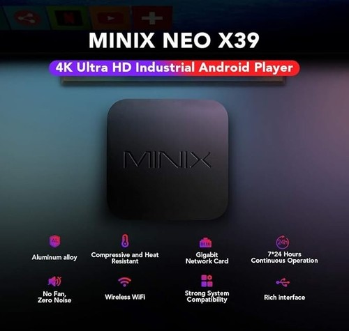 Minix NEO X39 Media Player 4K Ultra HD Industrial Android Player