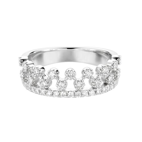 0.49CTW 14K White Gold Natural Diamond Wedding Band Ring MZ6591