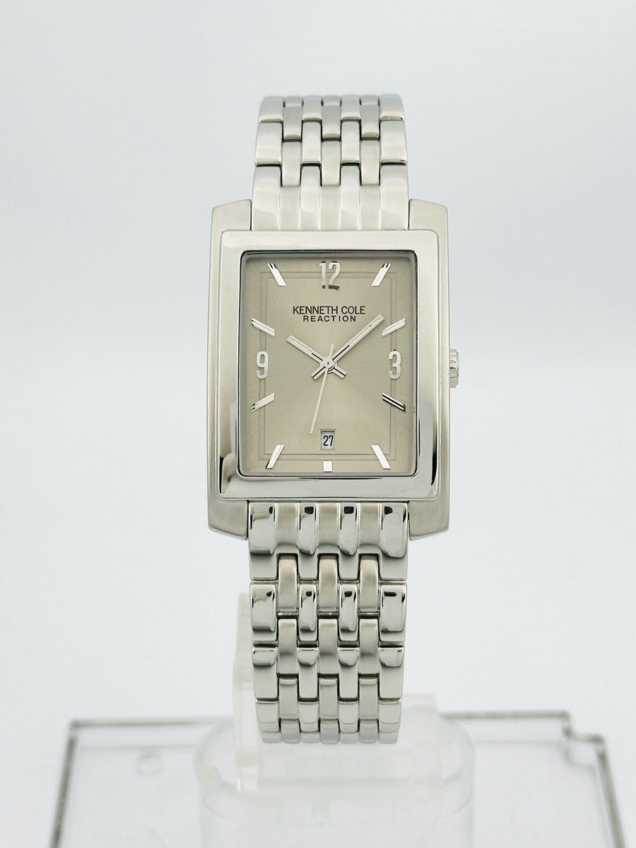 Kenneth Cole KC3590 Rectangular Grey Dial Stainless Steel Links
