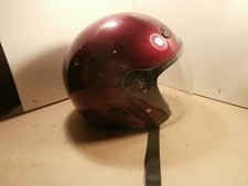 vintage motorcycle helmet HJC-33 maroon open ...