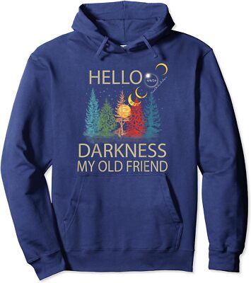 Hello Darkness My Old Friend Solar Eclipse April 2024 Unisex Hooded Sweatshirt
