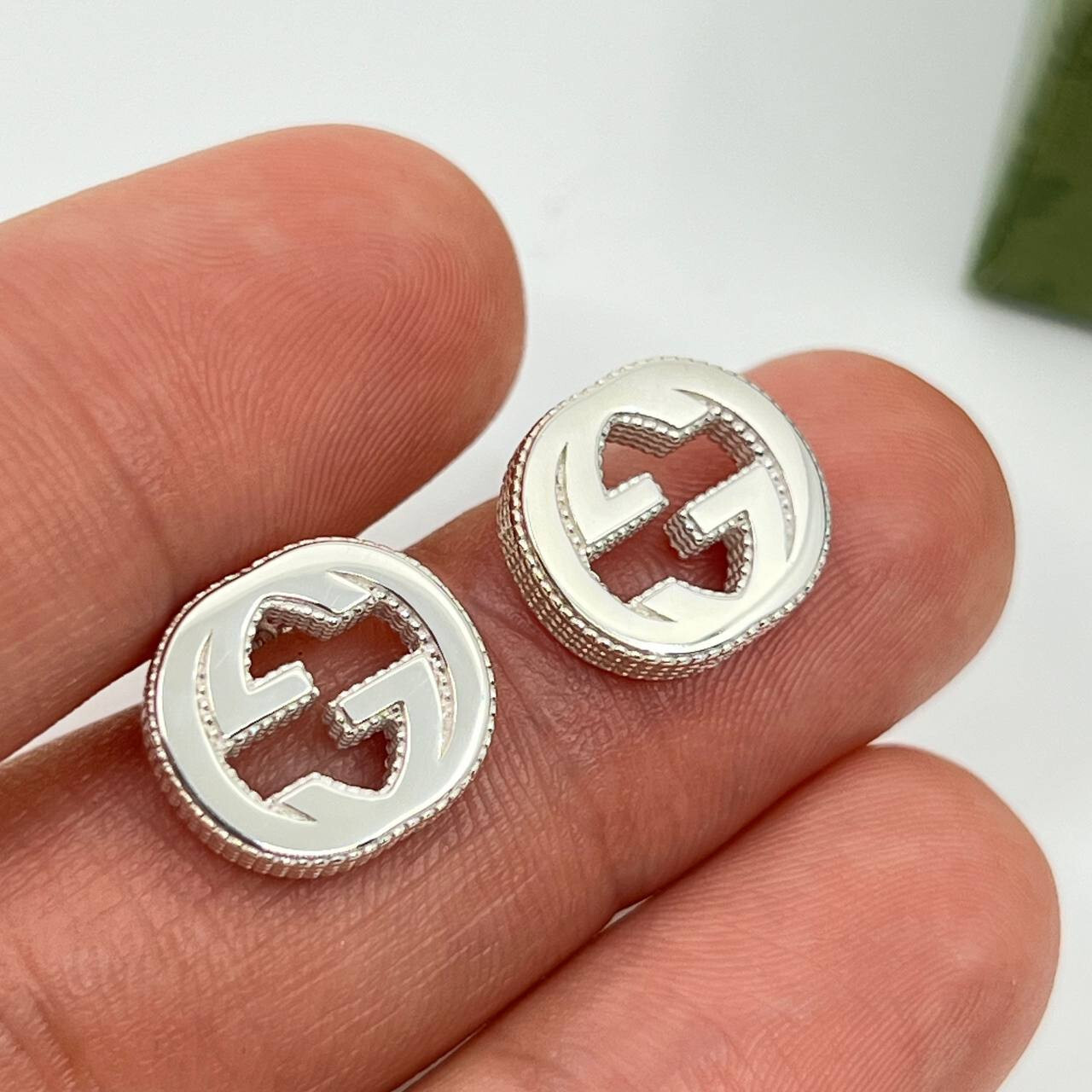 Authentic GUCCI sterling silver G interlocking st… - image 4