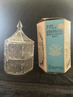 Vintage Federal Glass A-22 Colonial Box&Cover 3 Piece Set In Original Box