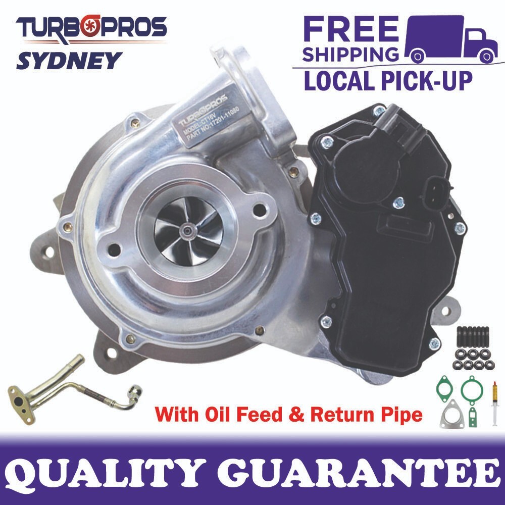 Upgrade Billet Turbo+Genuine Oil Feed Pipe For Toyota HiAce 1GD-FTV 2.8L