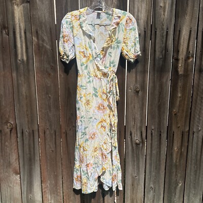 yellow floral flowy dress Floral Flowy Maxi Dress main image 0