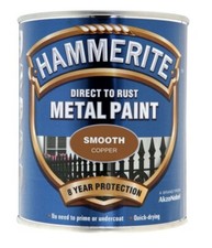 Hammerite - Smooth Direct To Rust Metal Paint - All Colours - All Sizes