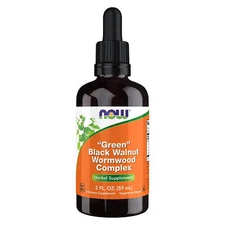 NOW FOODS Green" Black Walnut Wormwood Complex Liquid 2 fl oz"