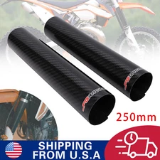 Carbon Fiber Motorcycle Fork Guard Cover Front Shock Covers 250mm for Dirt Bikes