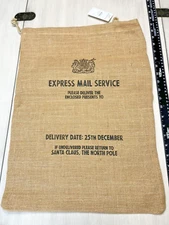 Harrow and Green Burlap Reusable Christmas Gift Bag Sack Multiples/Ship Discount