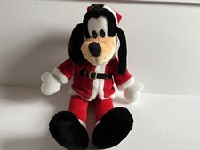 Large Vintage Walt Disney Christmas Goofy Santa Claus 18" Plush Stuffed Animal