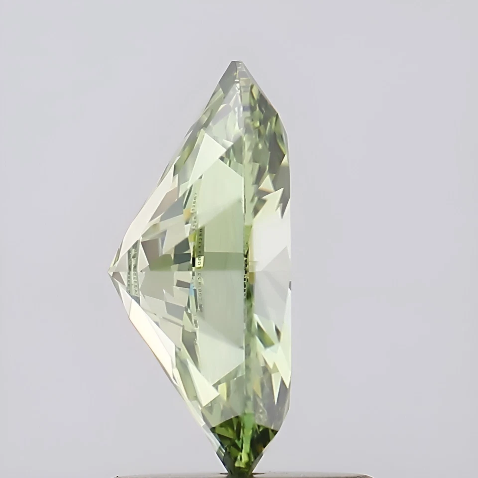 1.26ct Fancy Vivid Green IF/EX/EX Oval Lab-grown Loose Diamond IGI Certified - Image 2 of 4