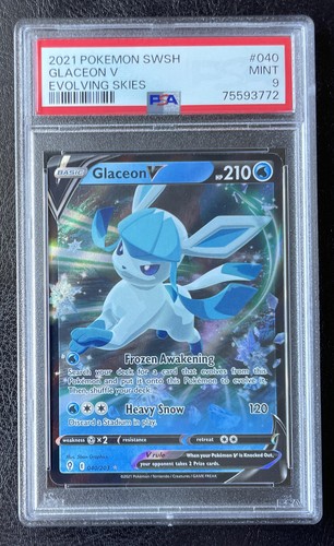 Glaceon V graded PSA 9 for sale on eBay