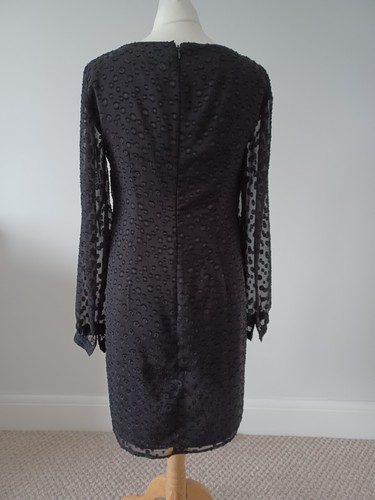 ANN TAYLOR Women's A-Line Black Dress Size 8 P RRP $149 - Picture 7 of 23