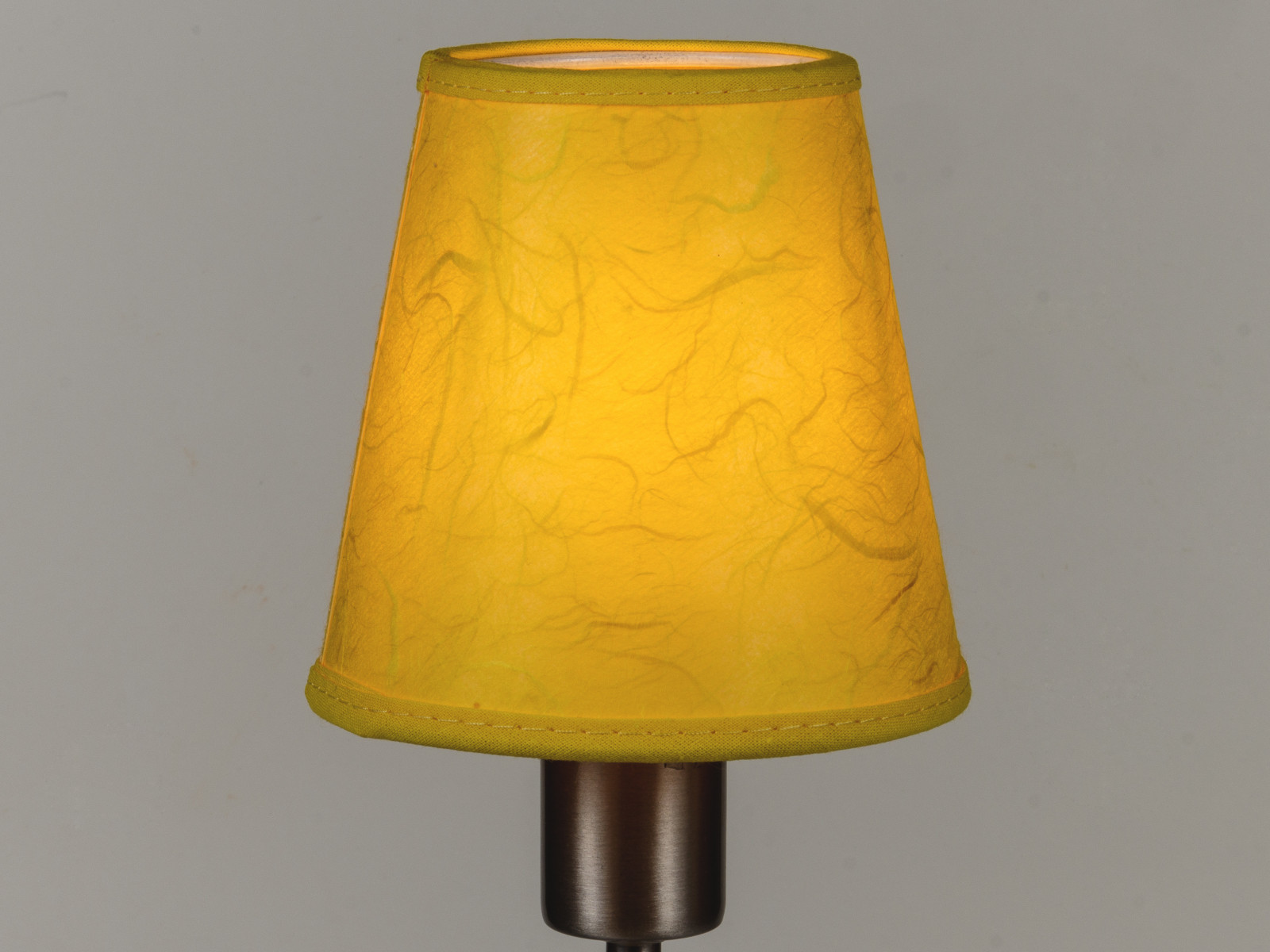 Lampenschirm Aufsteckschirm Aus Stoff – Für E14-Lampen, Höhe 110 Mm, Goldbrokat Borte