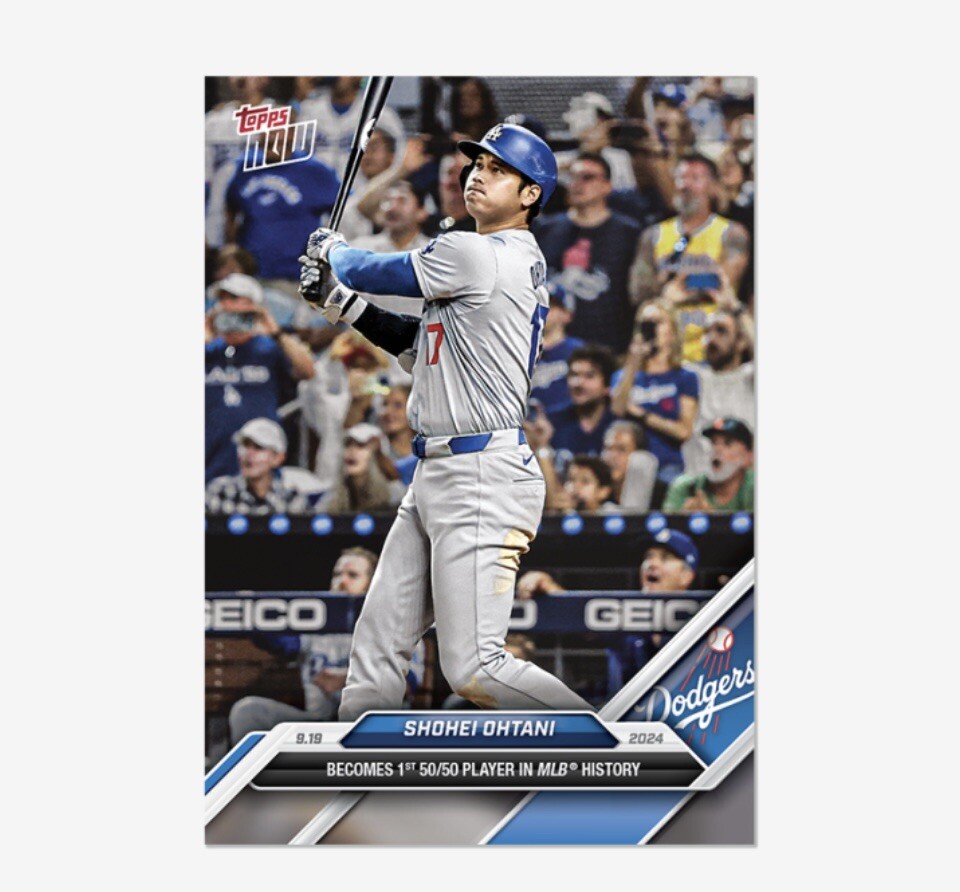 大谷翔平 2024 Topps Now 著しい 584SP 40/40 Club MLB