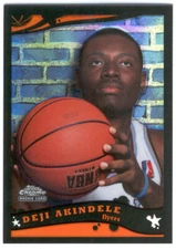 2005-06 TOPPS CHROME DEJI AKINDELE BLACK REFRACTOR ROOKIE #252 SERIAL #207/399