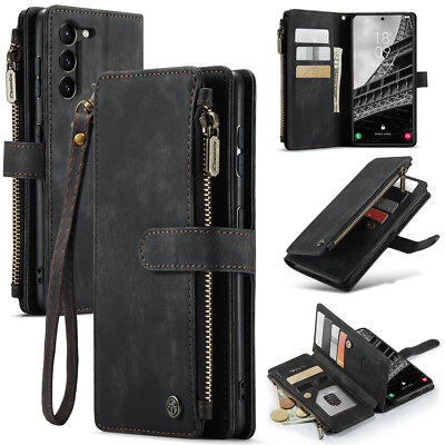 Luxury Flip Book Multi Wallet Leather Stand Case Cover For Samsung Galaxy Phone