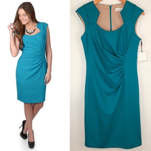 calvin klein teal dress