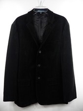 POLO RALPH LAUREN MENS 42 L CORDUROY BLAZER JACKET BLACK COTTON WINTER THICK LUX