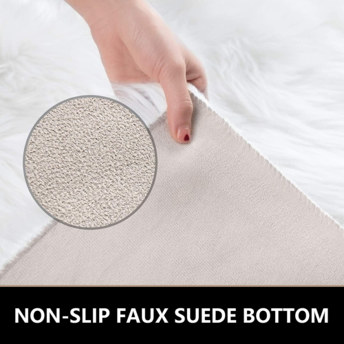 Latepis Faux Fur Sheepskin Area Rugs Soft Shaggy Carpet for Living Room Bedroom - Picture 20 of 219