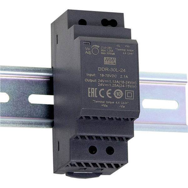 Mean Well DDR-30G-24   Convertitore DC/DC per guida DIN 24 V/DC 1.25 A 30 W Num.