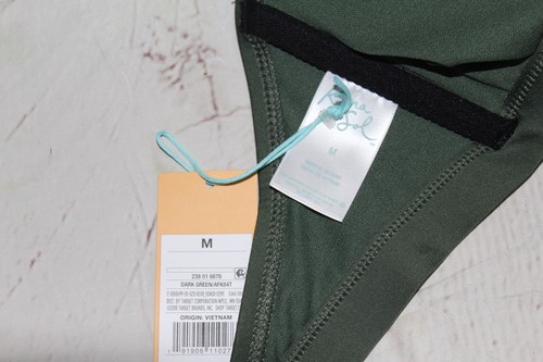 Women's Kona Sol Shirred V-Neck Bikini Top, Green, Small bikini top, NWt - Picture 5 of 5