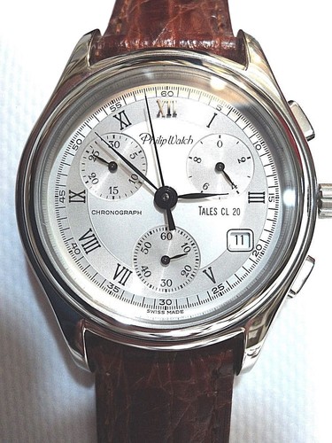 Orologio Philip Watch uomo crono con data cassa acciaio movimento svizzero  ETA | eBay