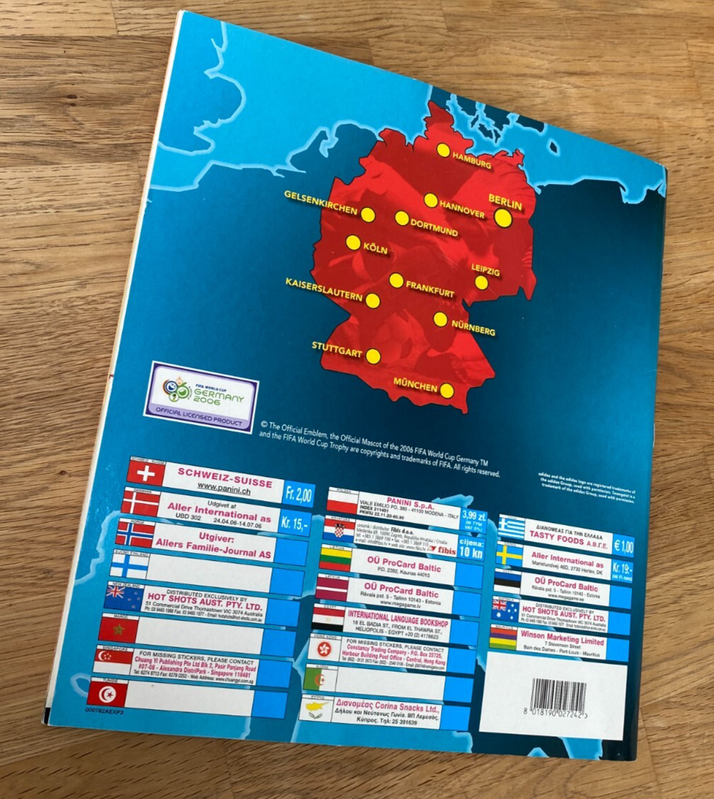 Panini World Cup 2006 Germany 100% Complete Album Near Mint