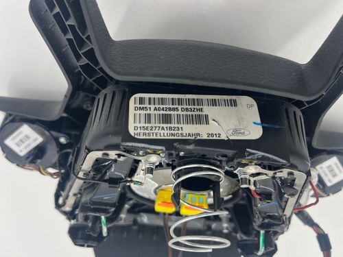 2012 2013 2014 Ford Focus driver wheel airbag BLACK/CHROME with control switches - Picture 9 of 9