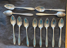 12 INTERNATIONAL PRELUDE STERLING SILVER GRAPEFRUIT SPOONS MATCHED SET. 1 BID