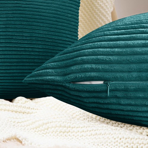 Filled Cushion Covers Windmill Textured 6 4 2 Striped Patchwork Corduroy Pillows - Picture 76 of 98