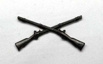 US ARMY INFANTRY BRANCH BLACK SUBDUED CROSS RIFLES LAPEL PIN GRUNT Fort ...