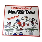 Vintage Mountain Dew Sign - Yahooo Soda Bottle Gas Service Porcelain Sign