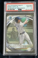 Bobby Witt JR 2020 Bowman Draft Chrome Glimpse of Greatness Rookie RC PSA 10