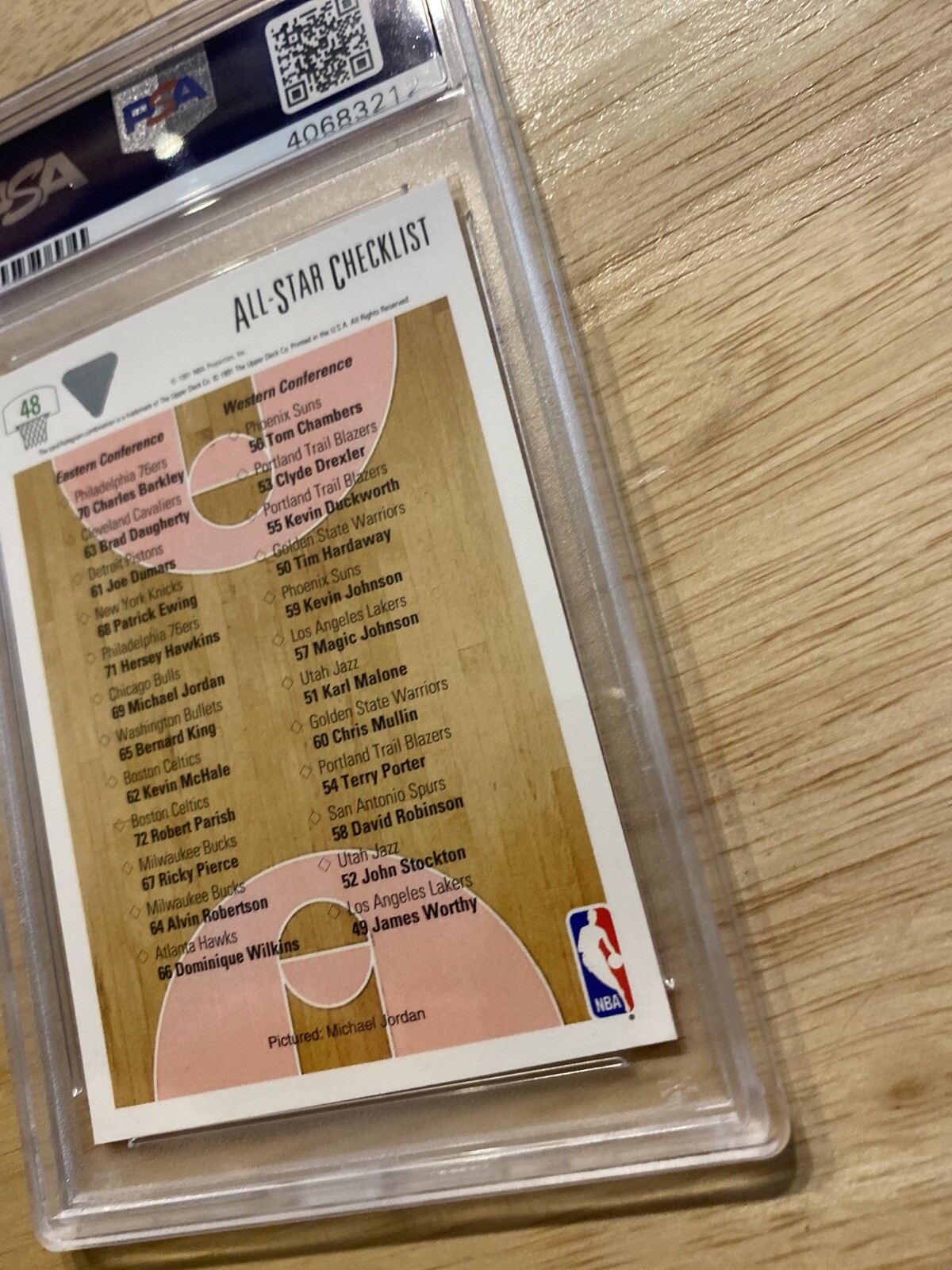 Michael Jordan PSA 6 Vintage Basketball MJ Card Upper Deck Chicago IL Bulls 1991 view 11
