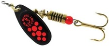 Mepps Black Fury 1/4 oz Spinner Treble Fl Red Dot BF3TPFL Fishing Lure