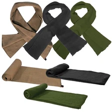 100% Wool GI Type Scarves In Black, Coyote or Olive Drab Unisex Winter Scarf