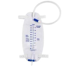 3 Pack Easy-Tap Catheter Leg Bag Urinary Drainage Bag, 1000ml, Anti-Reflux Va...