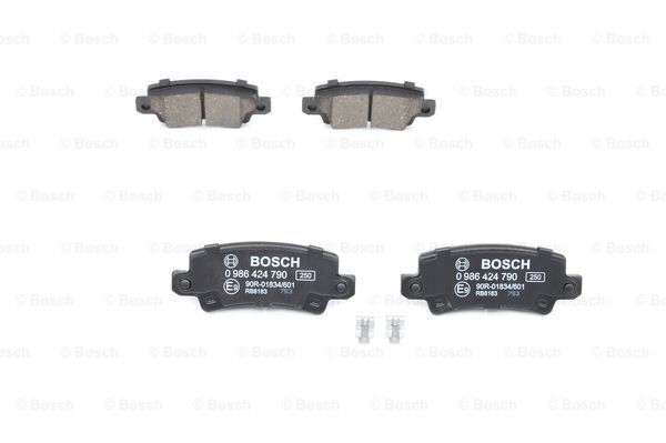 Bosch 0 986 424 790 Bremsbelagsatz, Scheibenbremse Hinterachse FÜR Toyota-image