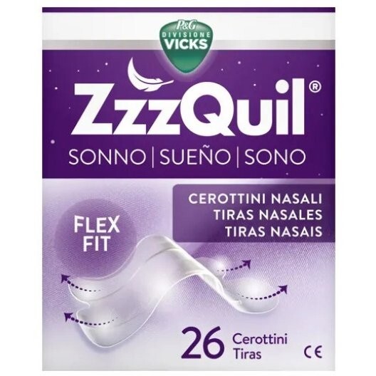 ZZZQUIL SONNO CEROTTINI NASALI Allevia la congestione nasale notturna 26 Cerotti