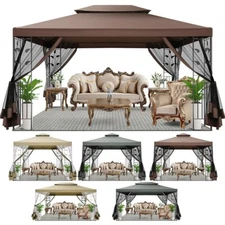 SANOPY 10x13.3ft Patio Gazebo Outdoor Heavy Duty Canopy Tent with Mesh Curtains